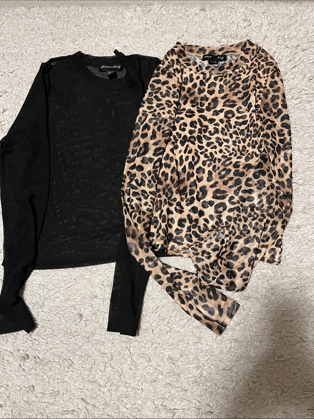 Streetwear Society Scoop Neck Sweaters - Black & Leopard